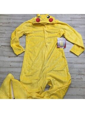 Pokemon Pikachu Hooded Deluxe Children's Bodysuit Costume Youth Size LG 10-12
